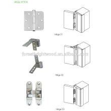 Dobradiça de porta de vidro do chuveiro de aço inoxidável elegante